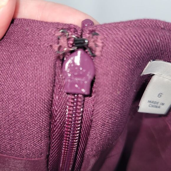 Halogen lined purple and black pencil skirt size 6 - Picture 8 of 8